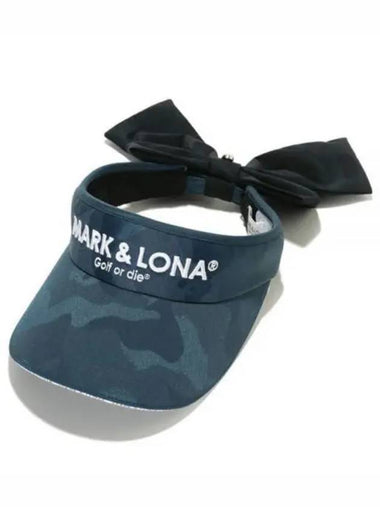 Golf Gauge Ribbon Sun Visor White Navy MLF 3A FC05 - MARK & LONA - BALAAN 1