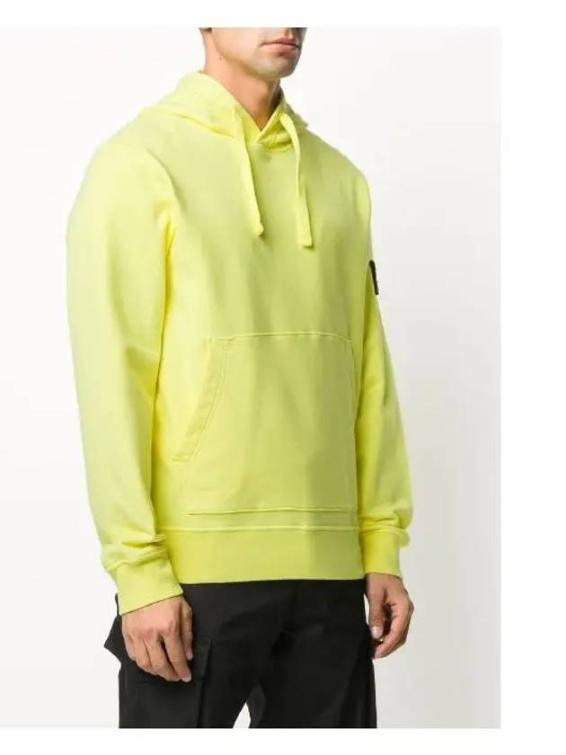 Wappen Patch Garment Dyed Hoodie Yellow - STONE ISLAND - BALAAN 4