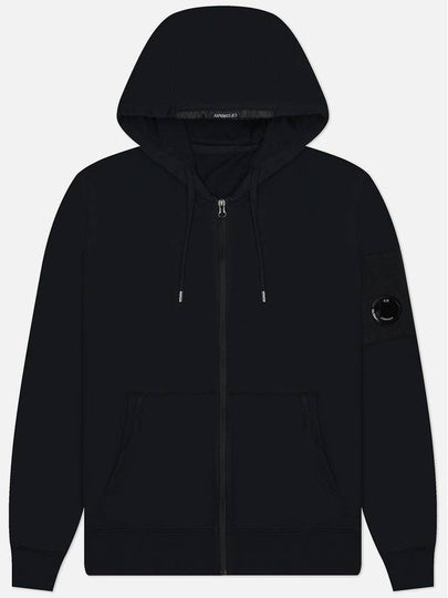 Light Fleece Zip Up Hoodie Black - CP COMPANY - BALAAN 2