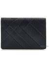 Check Pattern Leather Card Wallet Black - BURBERRY - BALAAN 2