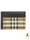 Men's Vintage Check Money Clip Card Wallet Beige - BURBERRY - BALAAN 2