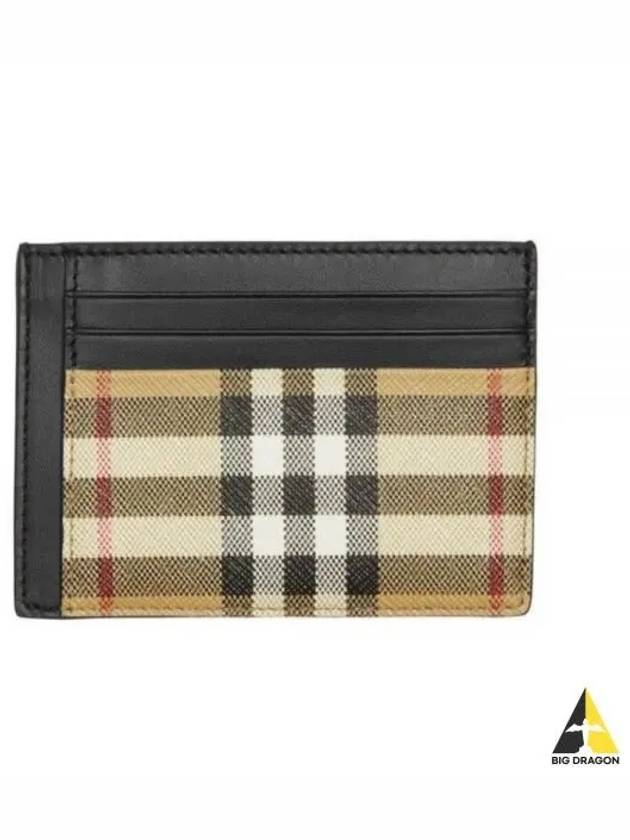 Men's Vintage Check Money Clip Card Wallet Beige - BURBERRY - BALAAN 2