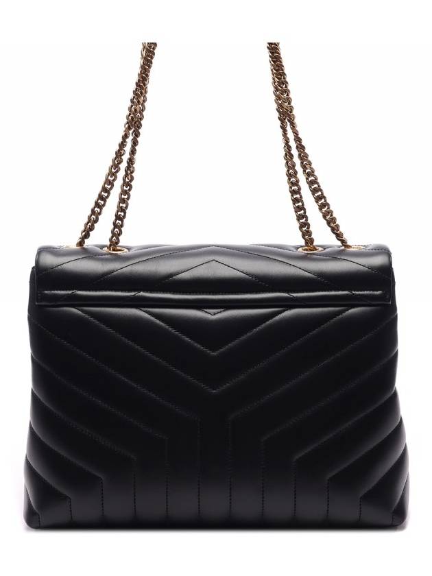 Loulou Matelasse Quilted Y Leather Medium Shoulder Bag Black - SAINT LAURENT - BALAAN 5