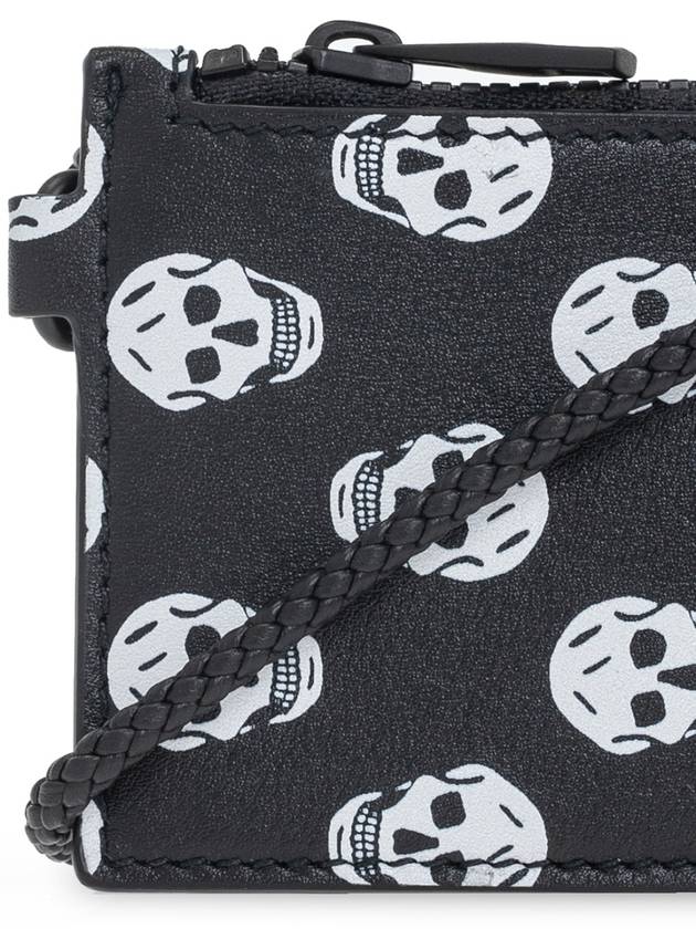 Skull Strap Card Wallet Black - ALEXANDER MCQUEEN - BALAAN.