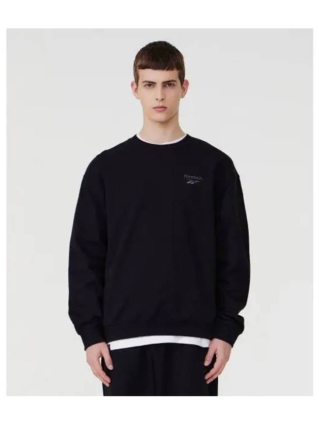 Core Logo Sweatshirt Black - REEBOK - BALAAN 1