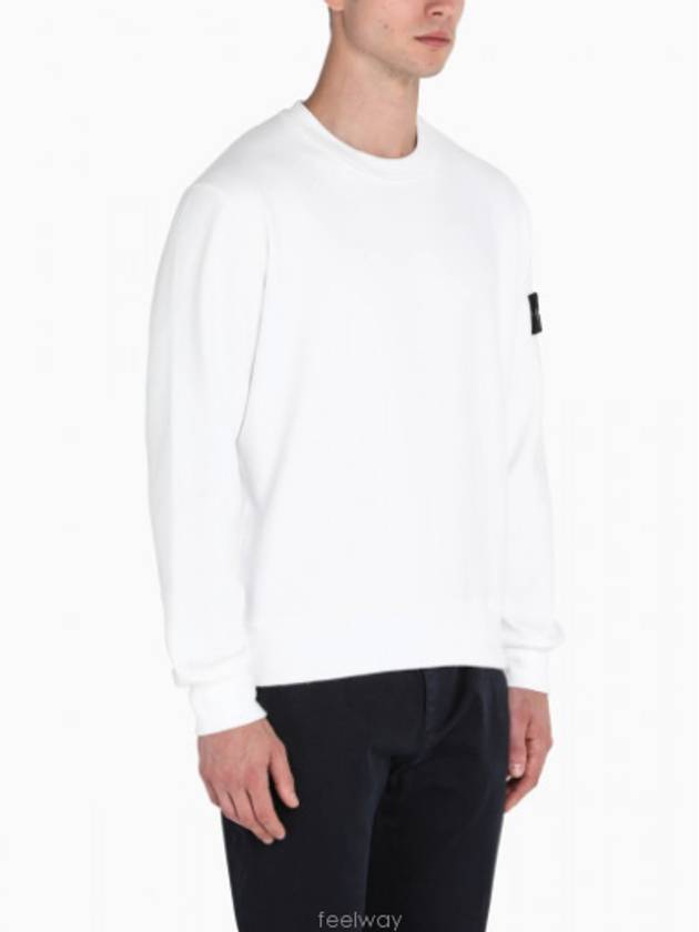 Wappen Patch Crewneck Sweatshirt White - STONE ISLAND - BALAAN 4