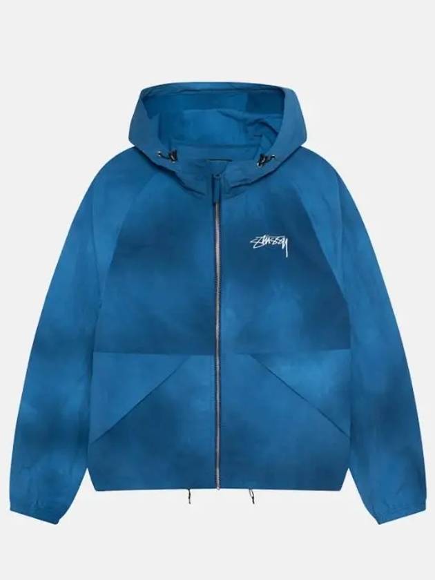 Wave Dye Beach Shell Hooded Jacket Cobalt - STUSSY - BALAAN 2