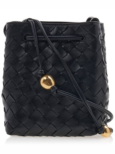 Intrecciato Small Bucket Bag Black - BOTTEGA VENETA - BALAAN 2