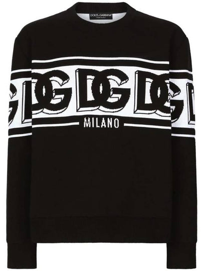 Intarsia Knit Logo Crew Neck Sweater GXM96TJEMK9 - DOLCE&GABBANA - BALAAN 2