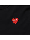 Red Heart Wappen Long-Sleeve T-Shirt Black  P1 T118 1 - COMME DES GARCONS - BALAAN 4