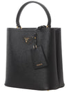 Pannier Saffiano Leather Medium Tote Bag Black - PRADA - BALAAN 3