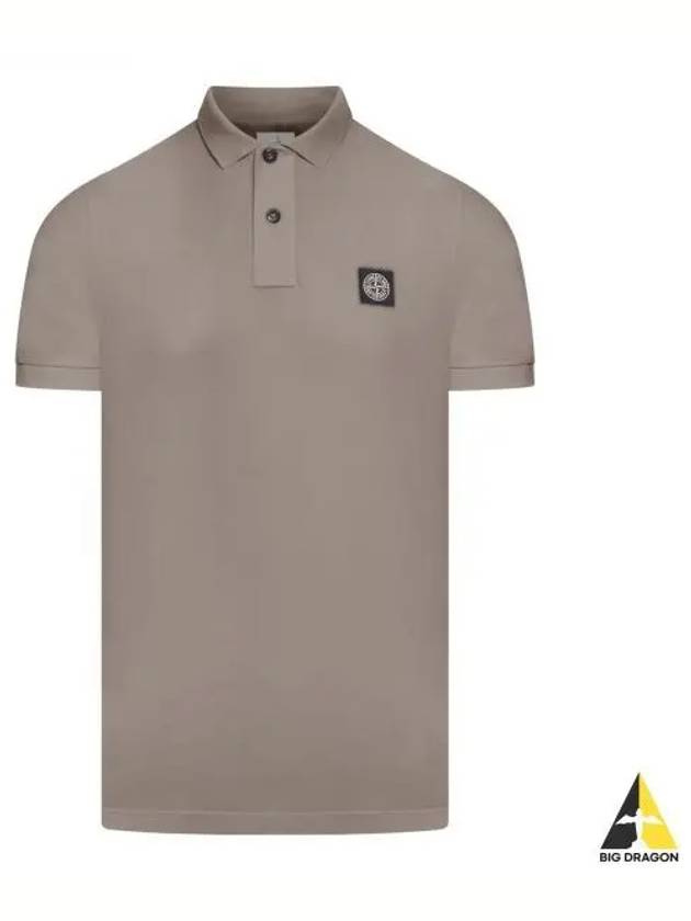 Pique Stretch Cotton Short Sleeve Polo Shirt Dove Grey - STONE ISLAND - BALAAN 2