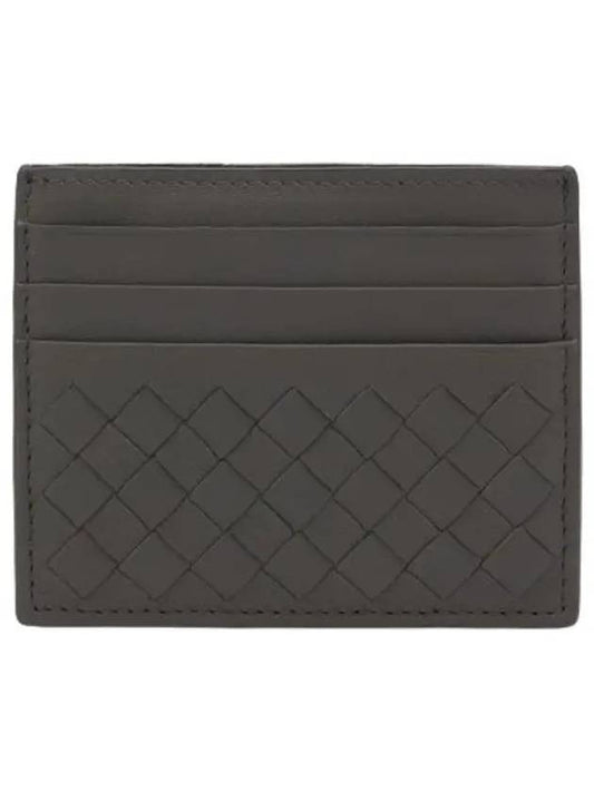 Intrecciato card case dark gray wallet - BOTTEGA VENETA - BALAAN 1
