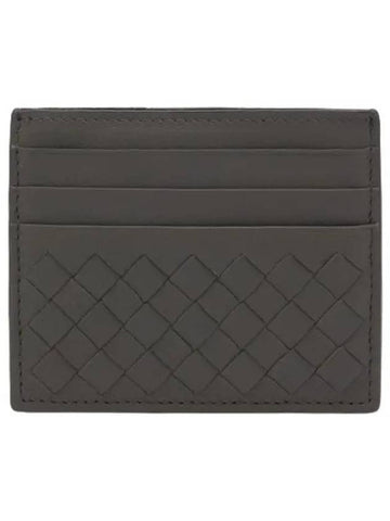 Intrecciato card case dark gray wallet - BOTTEGA VENETA - BALAAN 1