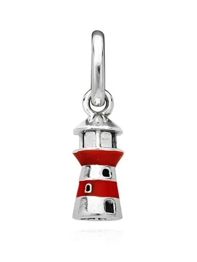 Glow In The Dark Lighthouse Dangle Bracelet Charm Silver Red - PANDORA - BALAAN 4