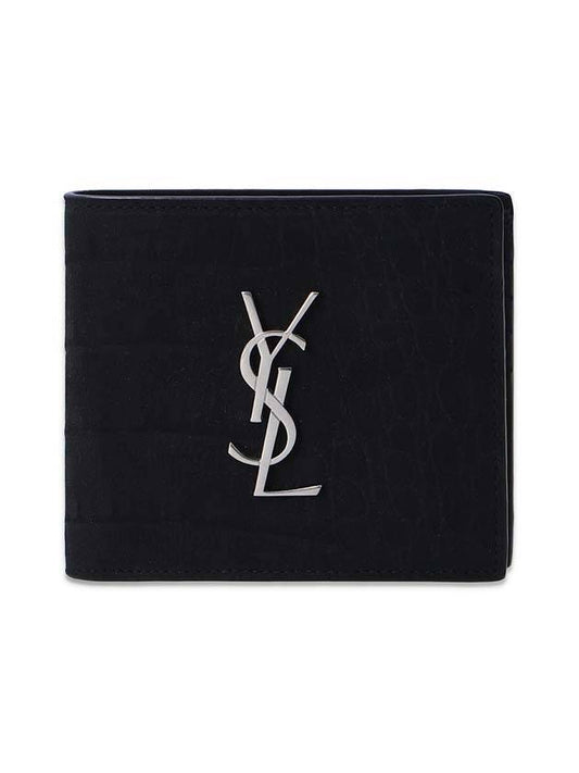 Monogram East West Halfwallet Black - SAINT LAURENT - BALAAN.