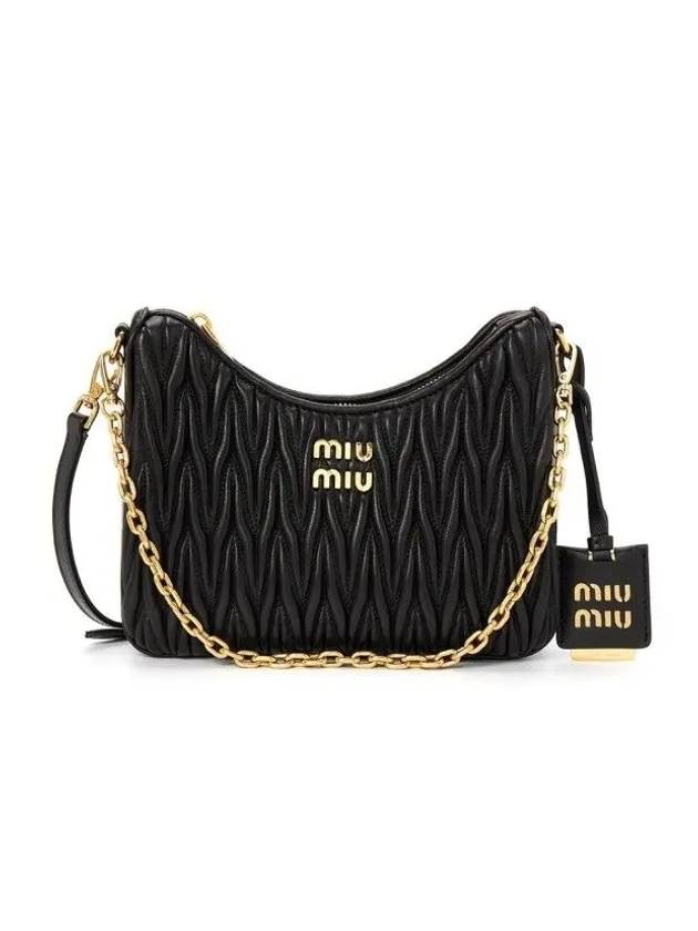 Matelasse Nappa Leather Shoulder Bag Black - MIU MIU - BALAAN 2