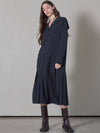 Sailor pocket pleated dress navy - MITTE - BALAAN 3