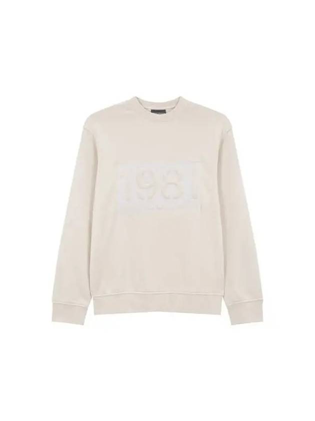 Men s 3D logo point sweatshirt light beige - EMPORIO ARMANI - BALAAN 1