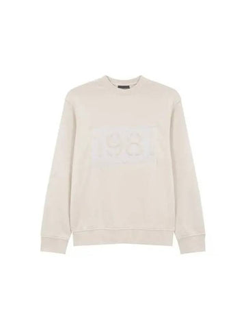 Men s 3D logo point sweatshirt light beige - EMPORIO ARMANI - BALAAN 1