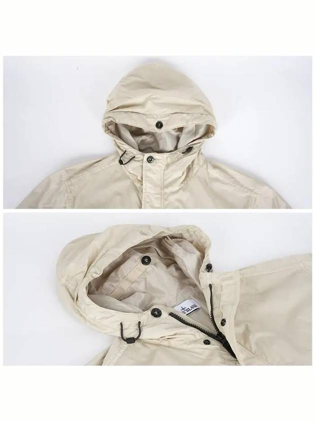 4100092 Crinkle Reps R-NY Wind Resistant Anti Drop Hooded Jacket Sand - STONE ISLAND - BALAAN 6