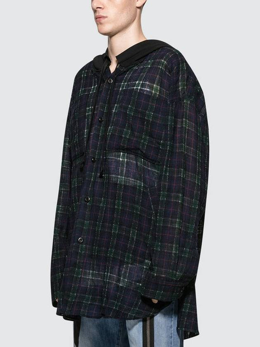 CHECK HOODED OVER SHIRT - FAITH CONNEXION - BALAAN 2