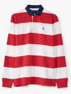 Block Stripe Classic Fit Polo Shirt Red - POLO RALPH LAUREN - BALAAN 2