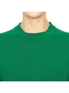 Embroidered Logo Crew Neck Wool Knit Top Green - SPORTY & RICH - BALAAN 7