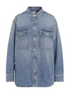 Denim Long Sleeve Shirt Blue - BOTTEGA VENETA - BALAAN 2