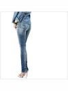 Women's Zipper Skinny Jeans Blue - BALMAIN - BALAAN 4