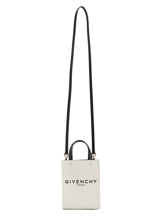 Vertical Mini G Tote Bag Beige Black - GIVENCHY - BALAAN 7