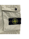 Wappen Pocket Cargo Shorts Beige - STONE ISLAND - BALAAN 3