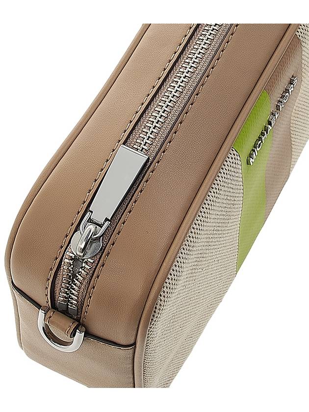 Jet Set Medium Color Block Cross Bag Beige Camel Lime Green - MICHAEL KORS - BALAAN 10