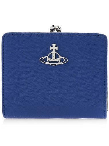 ORB Logo Half Wallet Blue - VIVIENNE WESTWOOD - BALAAN 1