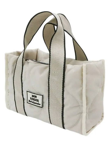 Wave quilted tote bag CREAM - MONBIRDIE GOLF - BALAAN 1