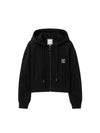 Women's Back Logo Zip-Up Hoodie Black - WOOYOUNGMI - BALAAN 1