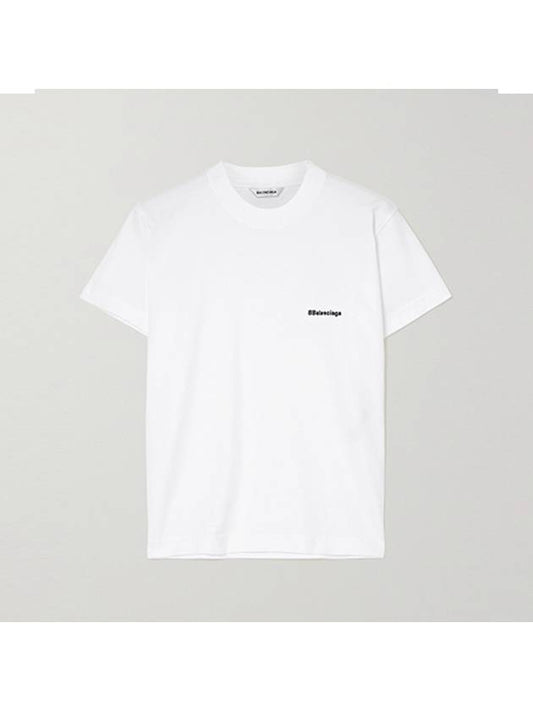 BB logo print short sleeve t-shirt white - BALENCIAGA - BALAAN.