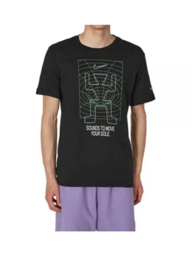 Iridescent Graphic Short Sleeves T Shirt Black - NIKE - BALAAN 2