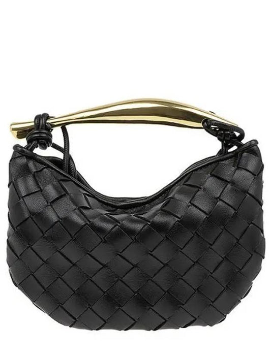 Sardin Intrecciato Mini Tote Bag Black - BOTTEGA VENETA - BALAAN 2