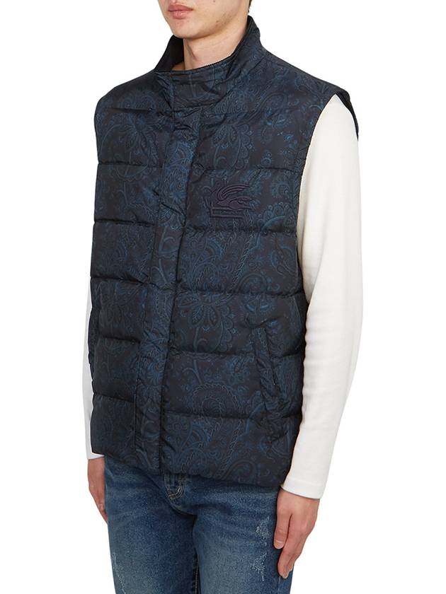 Paisley Padding Vest Navy - ETRO - BALAAN 4