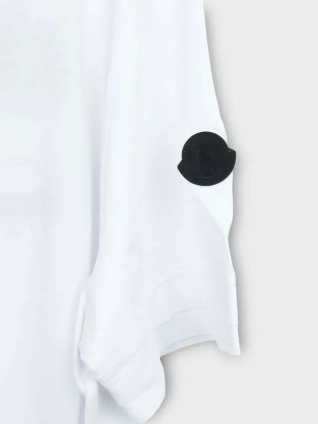 Powder Effect Logo Cotton Short Sleeve T-Shirt Optical White - MONCLER - BALAAN 5