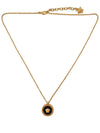 Enamel Medusa Pendant Necklace Black Gold - VERSACE - BALAAN 2