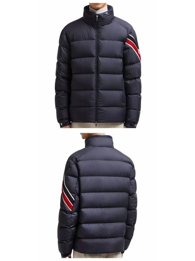 Men s Solayan short down padding navy blue - MONCLER - BALAAN 5