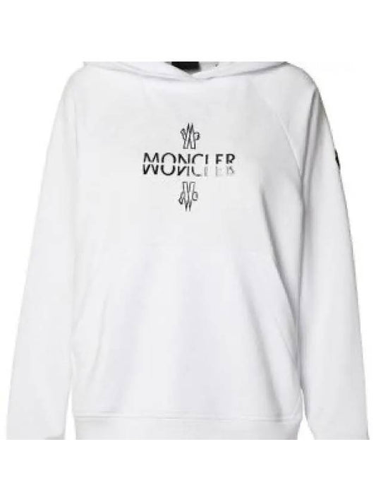 Front logo cotton hooded top 8G00008 809KR001 1213492 - MONCLER - BALAAN 1