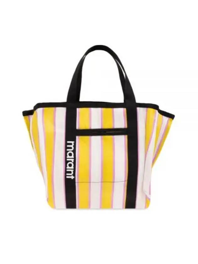 Darwen Striped Nylon Tote Bag Yellow - ISABEL MARANT - BALAAN 2