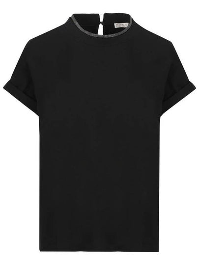 Monilli Jersey Short Sleeve T-Shirt Black - BRUNELLO CUCINELLI - BALAAN 2