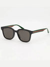 Eyewear Three Stripes Horn Rim Asian Fit Sunglasses Black - GUCCI - BALAAN 3