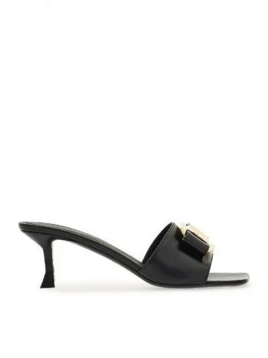 New Vara Plate Mule Black - SALVATORE FERRAGAMO - BALAAN 2