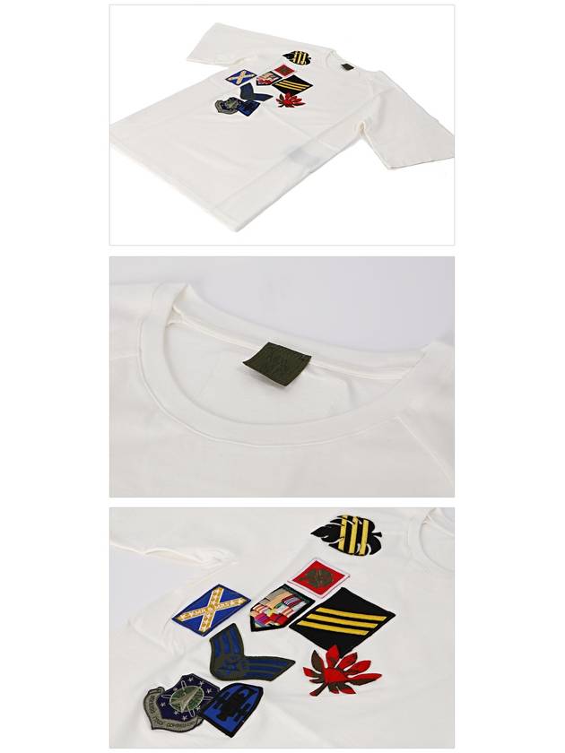 Cotton Short Sleeve T-Shirt Milk White - MR & MRS ITALY - BALAAN 5