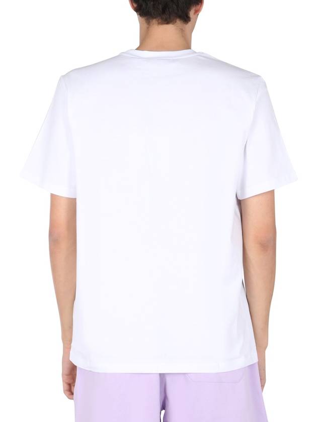 Brushed Logo Short Sleeve T-Shirt White - MSGM - BALAAN 10